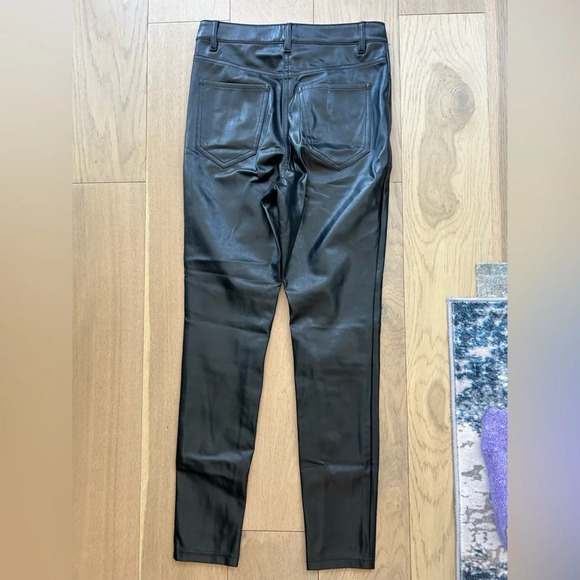 Aritzia Black Vegan Leather Pants Size 0 - Picture 2 of 6